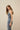 Ruched denim maxi dress