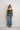 Sailor button wide leg jeans