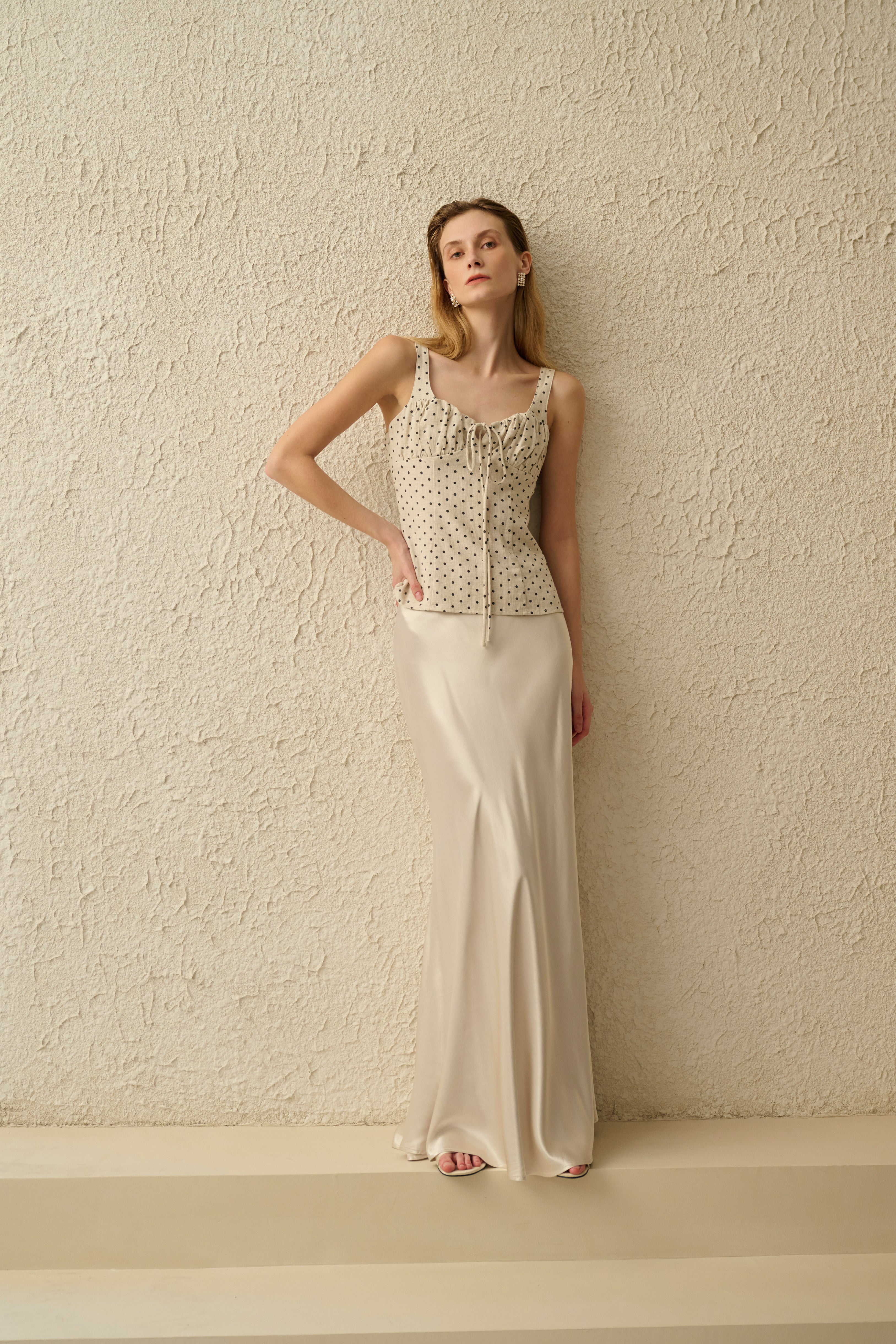 Satin mermaid maxi skirt