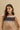 Sheer-panel stripe mock neck tank