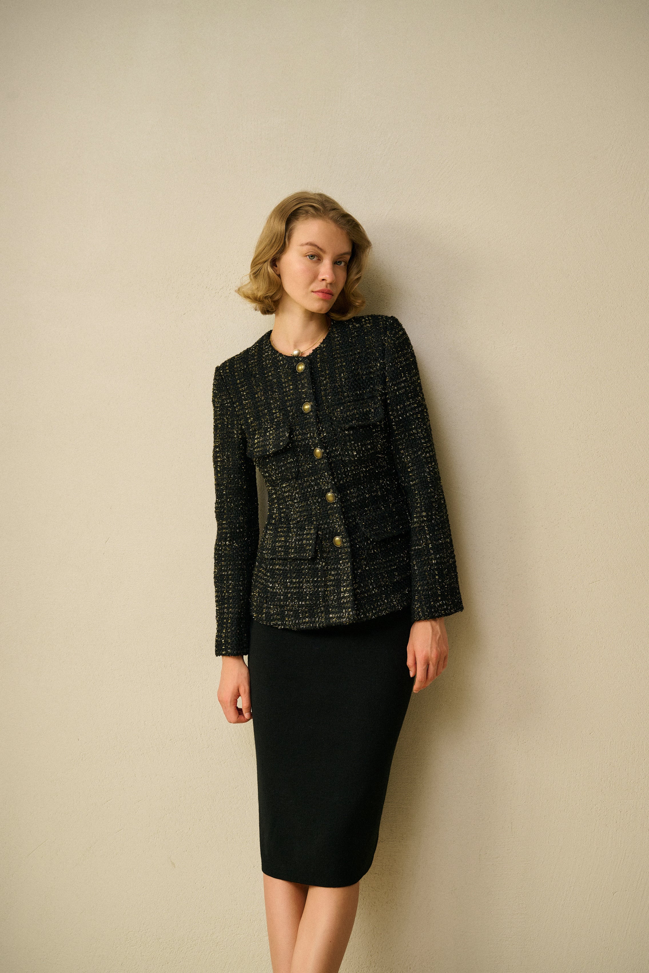 Shimmering tweed jacket