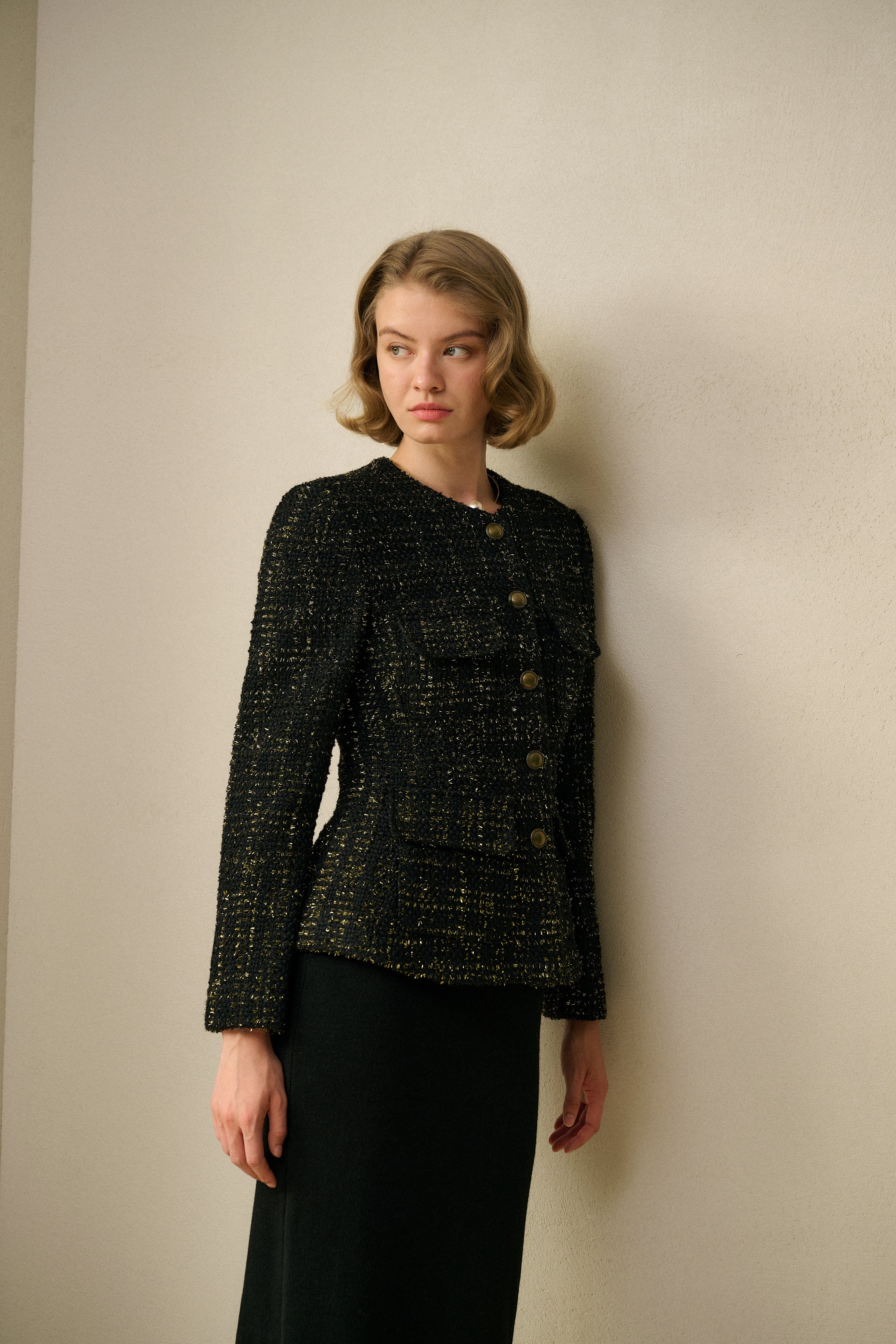 Shimmering tweed jacket