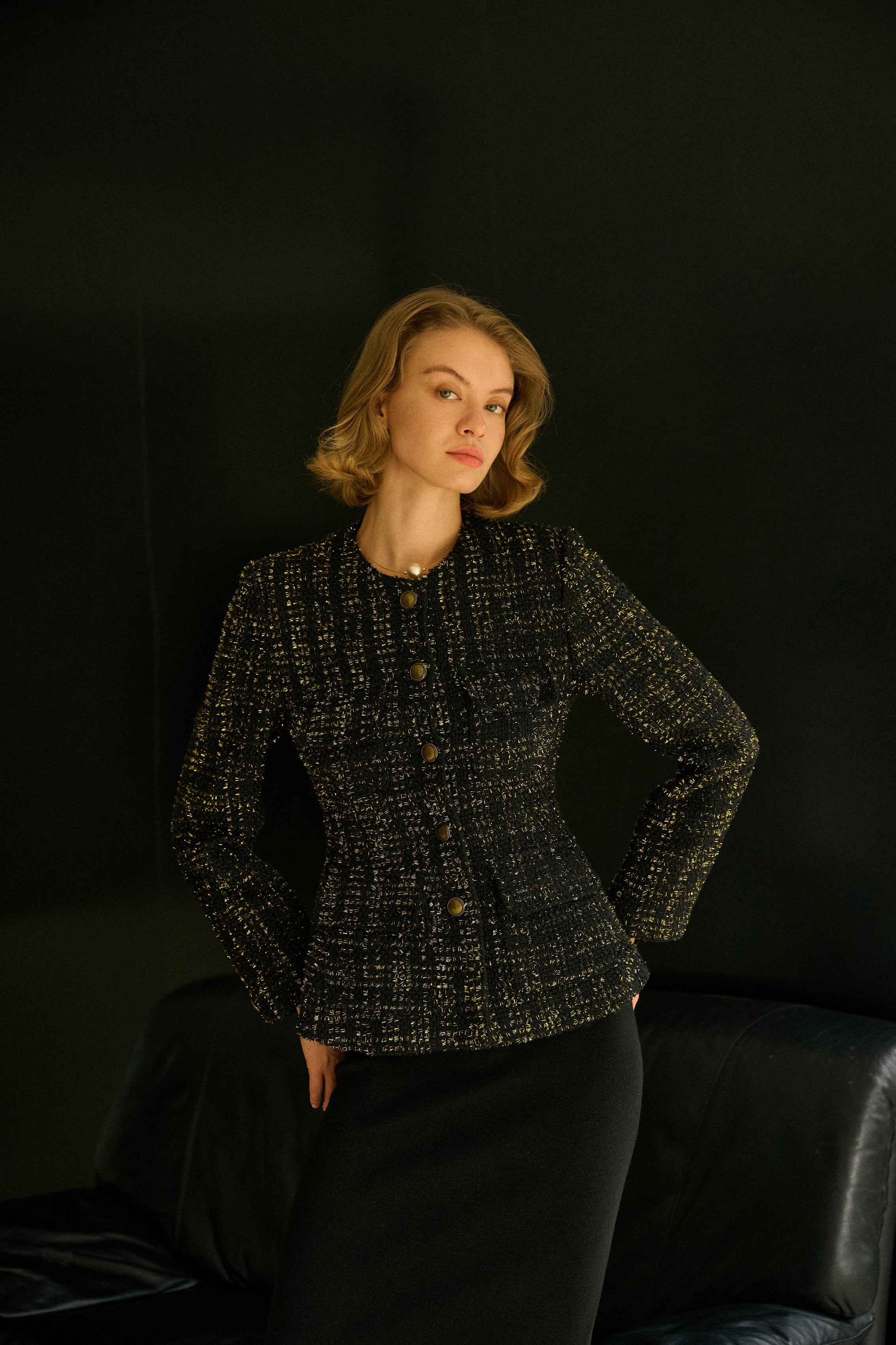 Shimmering tweed jacket