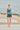 Stretch lace tank & flounce-hem skort