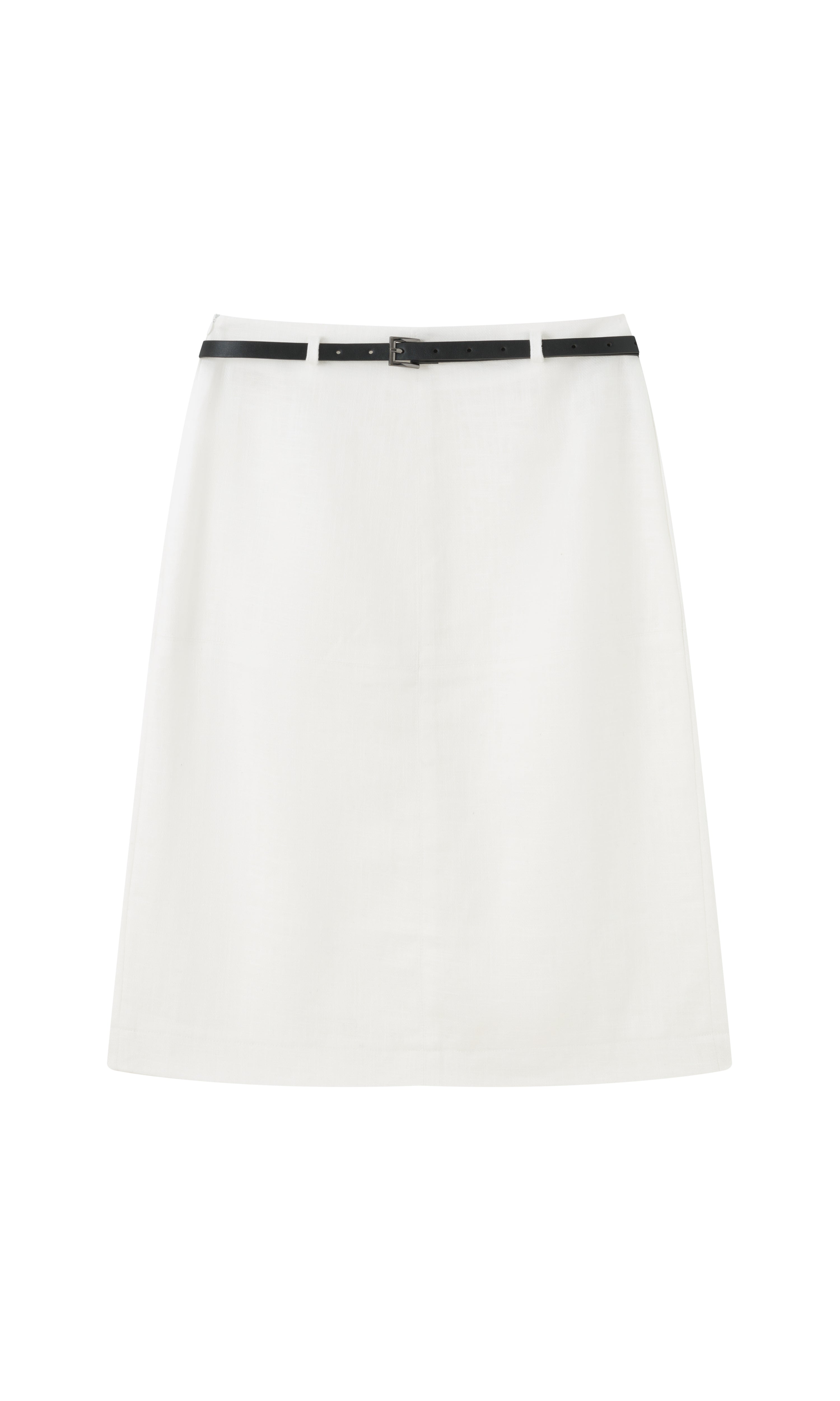 Tailored cotton linen skirt