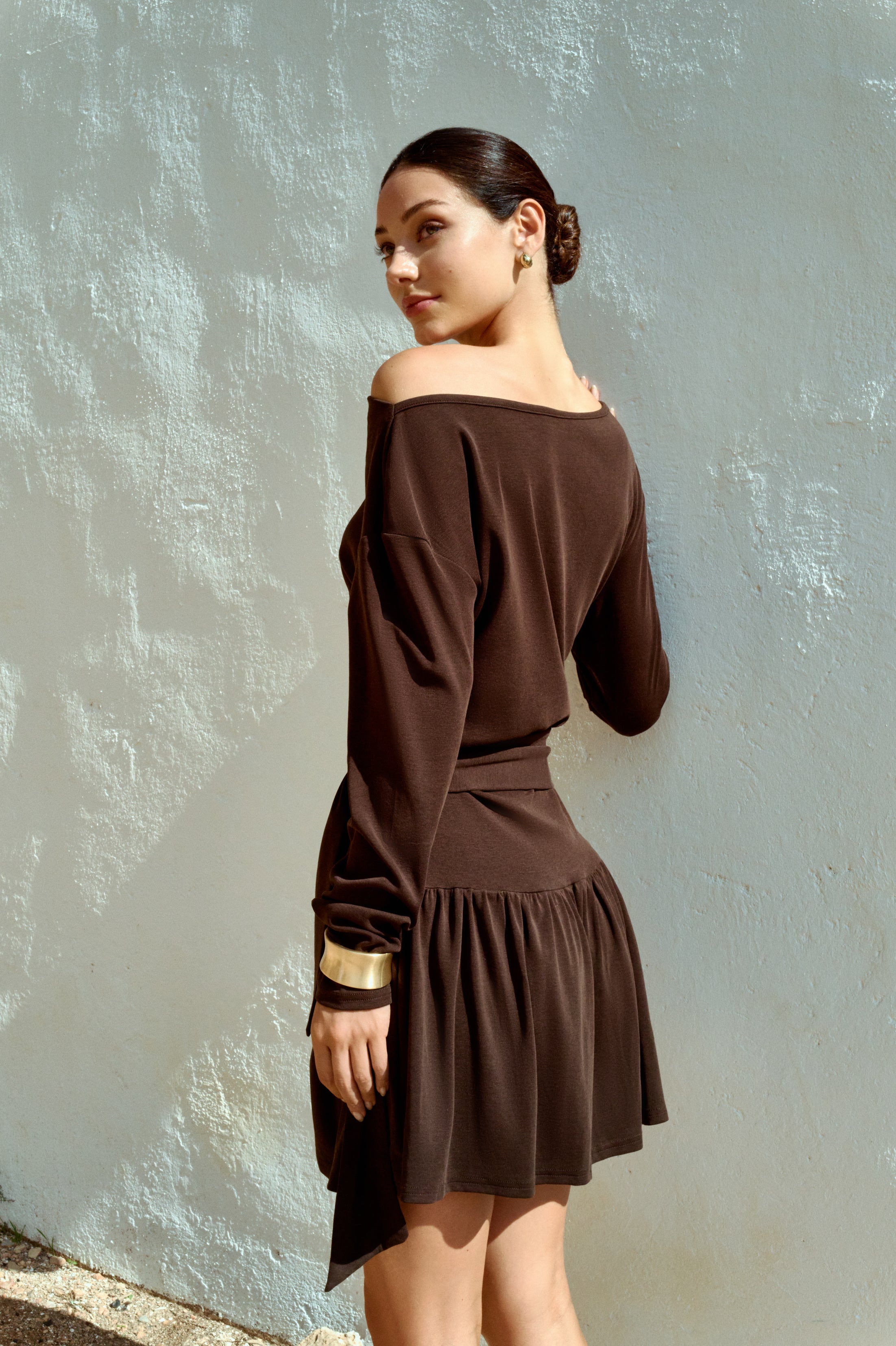 Tie waist mini dress