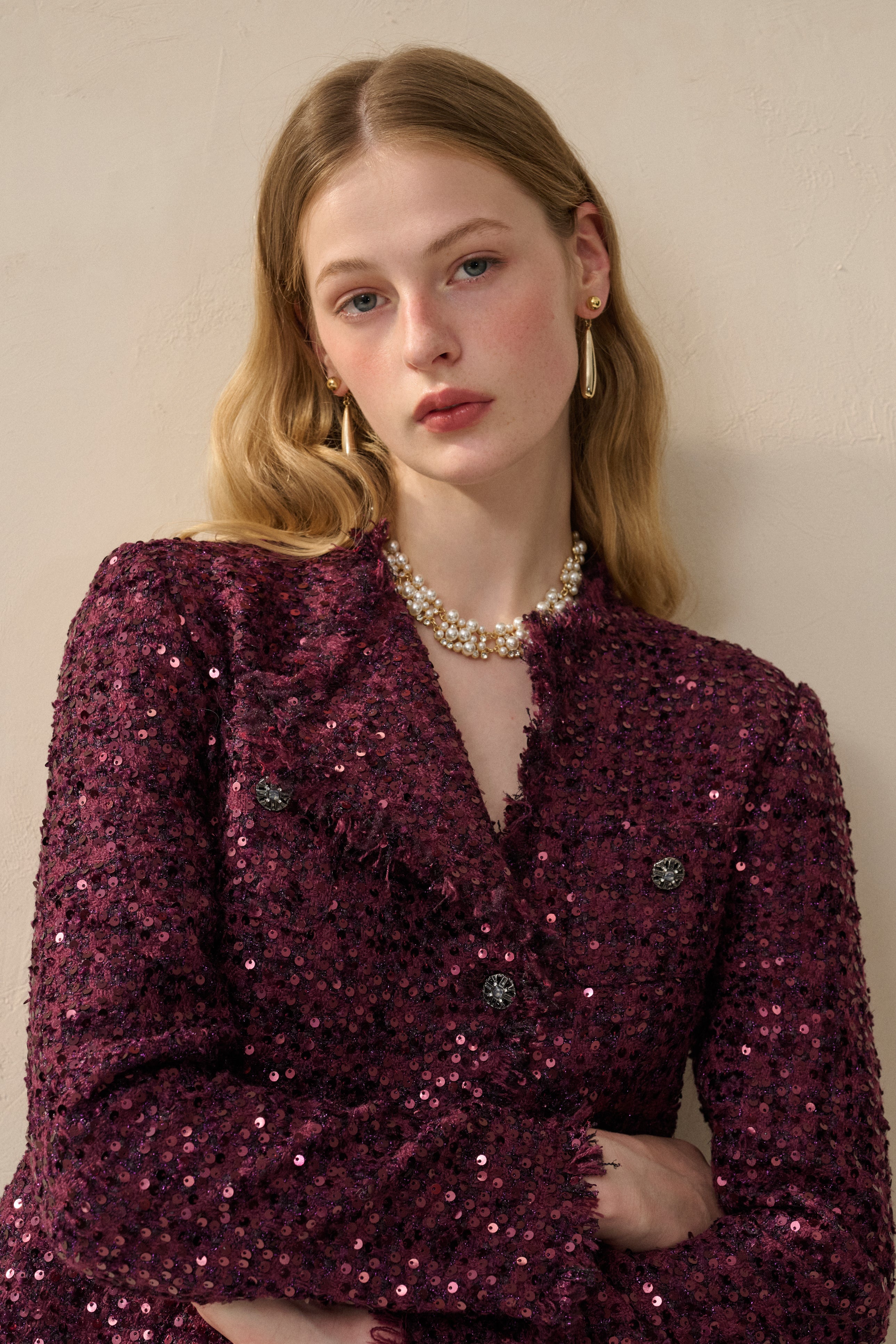 Tweed sequin jacket