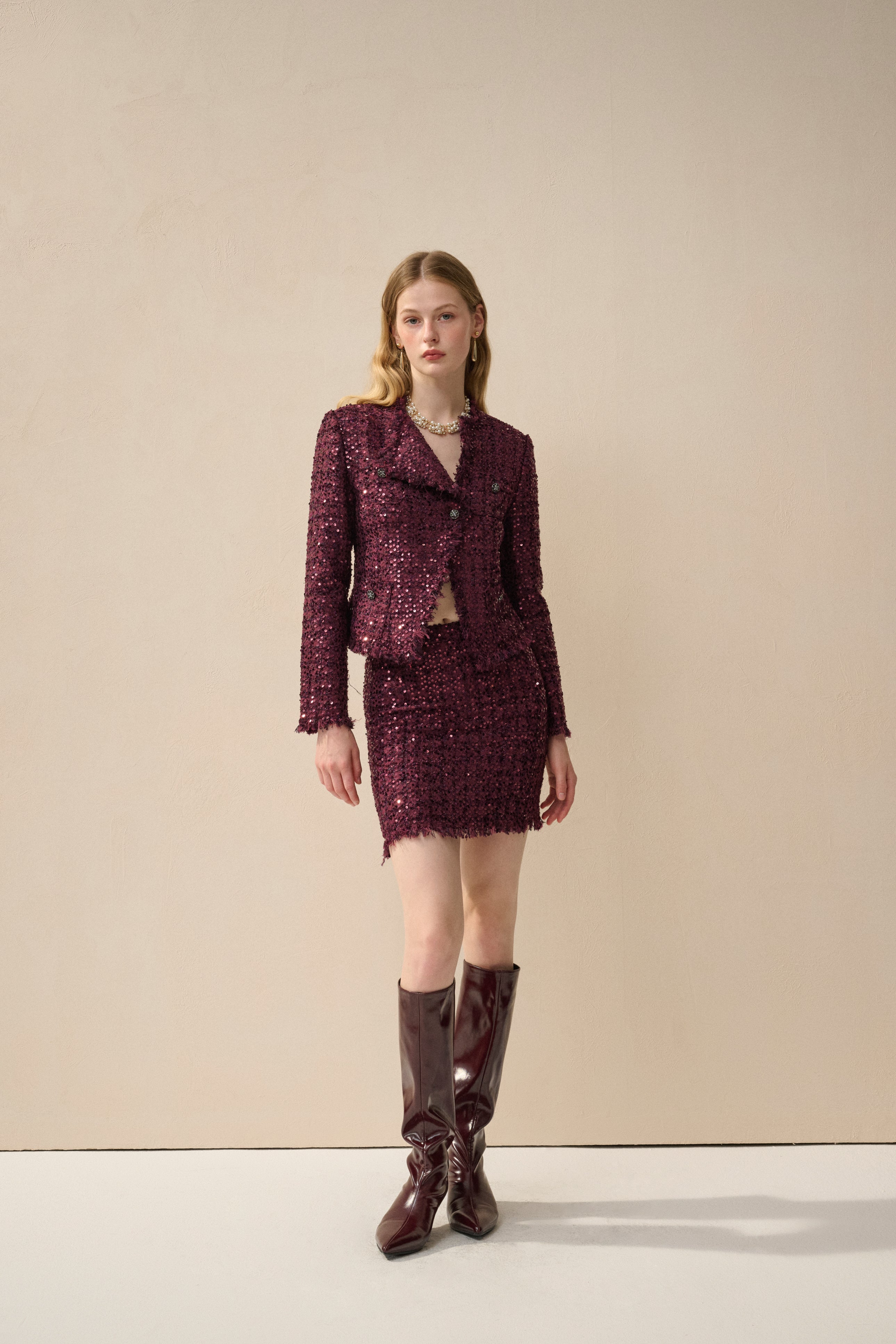 Tweed sequin jacket