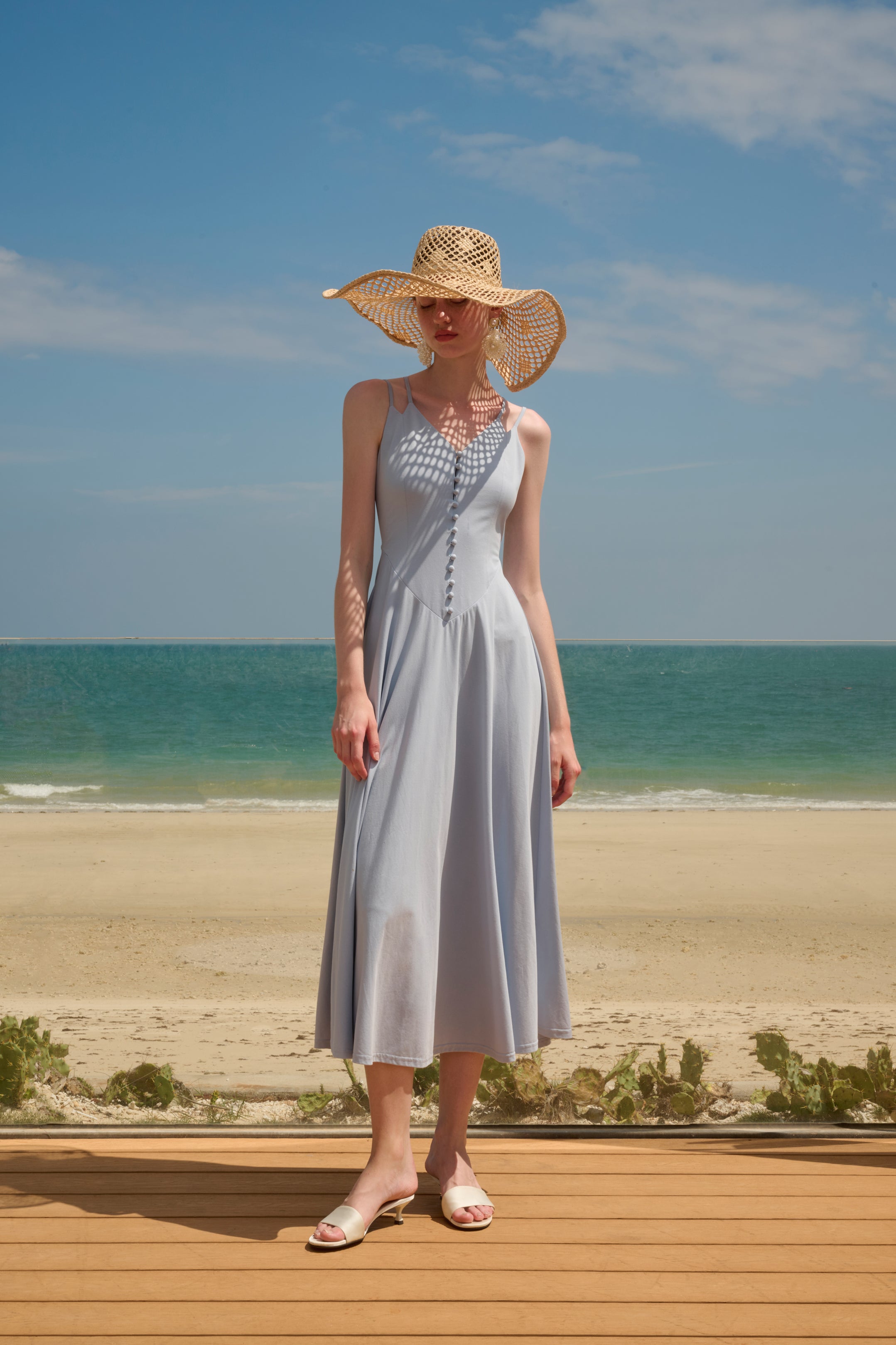Twin strap maxi dress