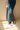 U neck maxi denim dress