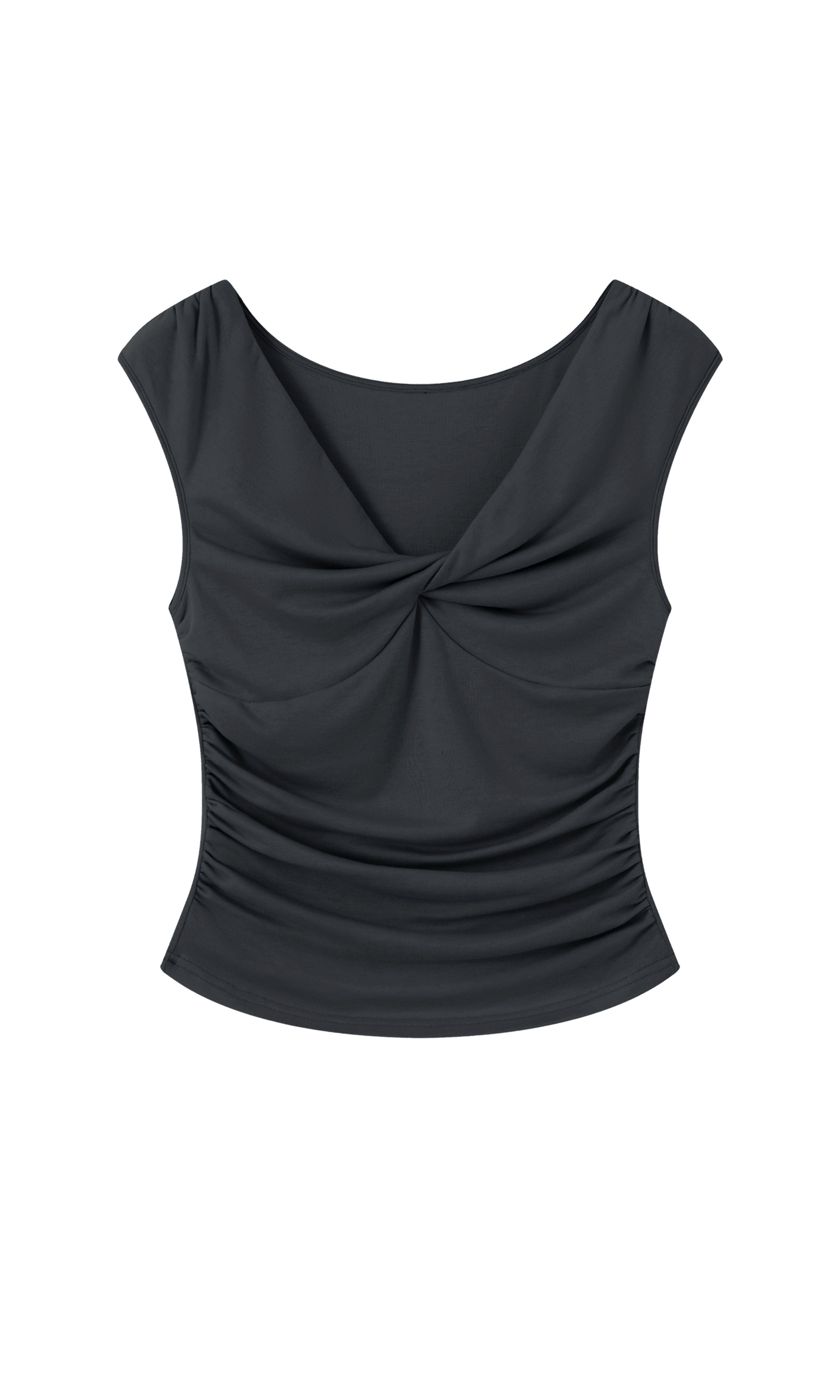 V neck ruched waist top