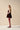 Velvet spaghetti strap rosette dress