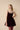 Velvet spaghetti strap rosette dress