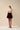 Velvet spaghetti strap rosette dress