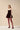 Velvet spaghetti strap rosette dress
