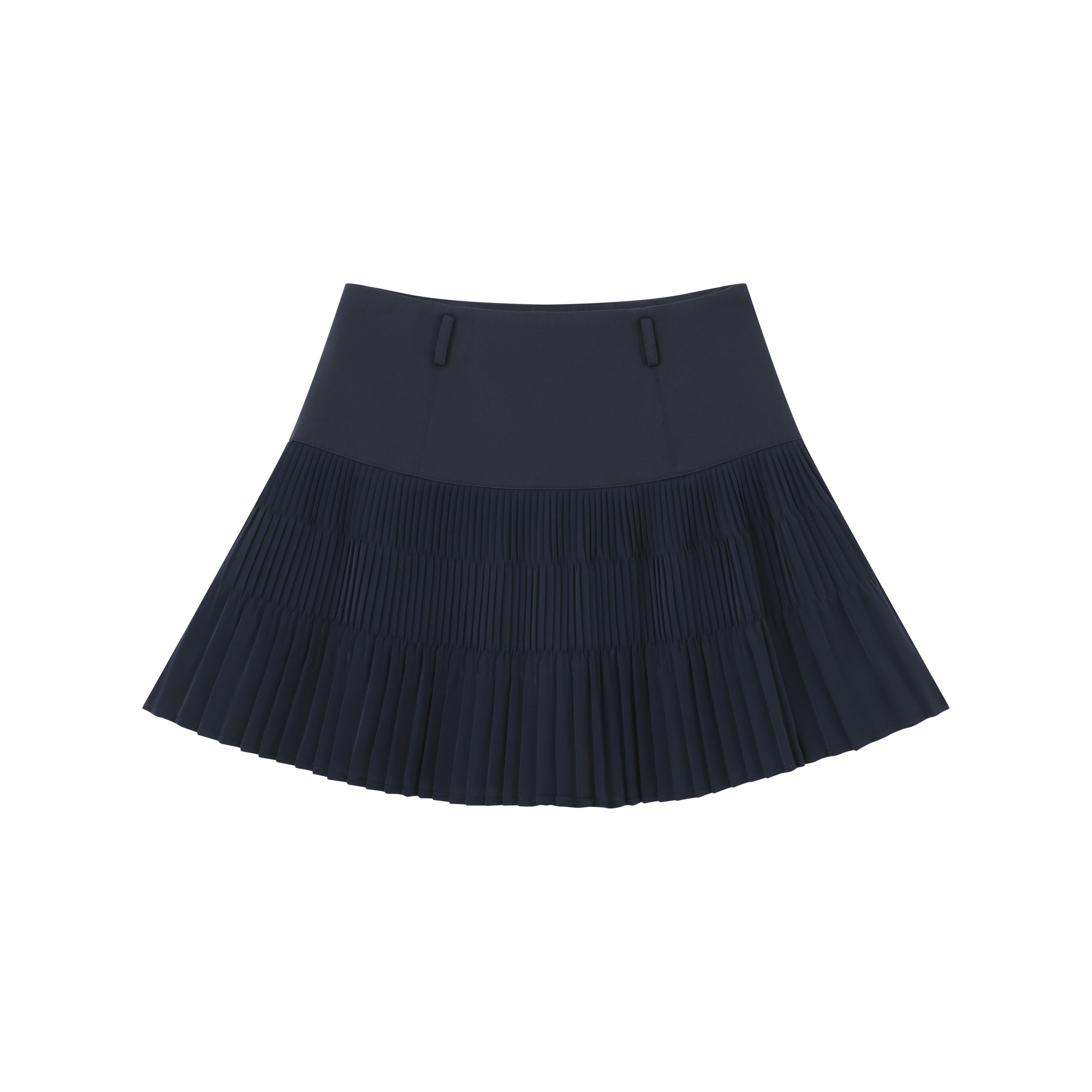 Pleated A-line mini skirt