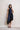 Pinstripe ostrich feather asymmetric dress
